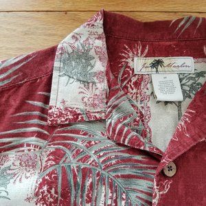 JOE MARLIN Mens Short Sleeve Shirt Sz M tropical EUC